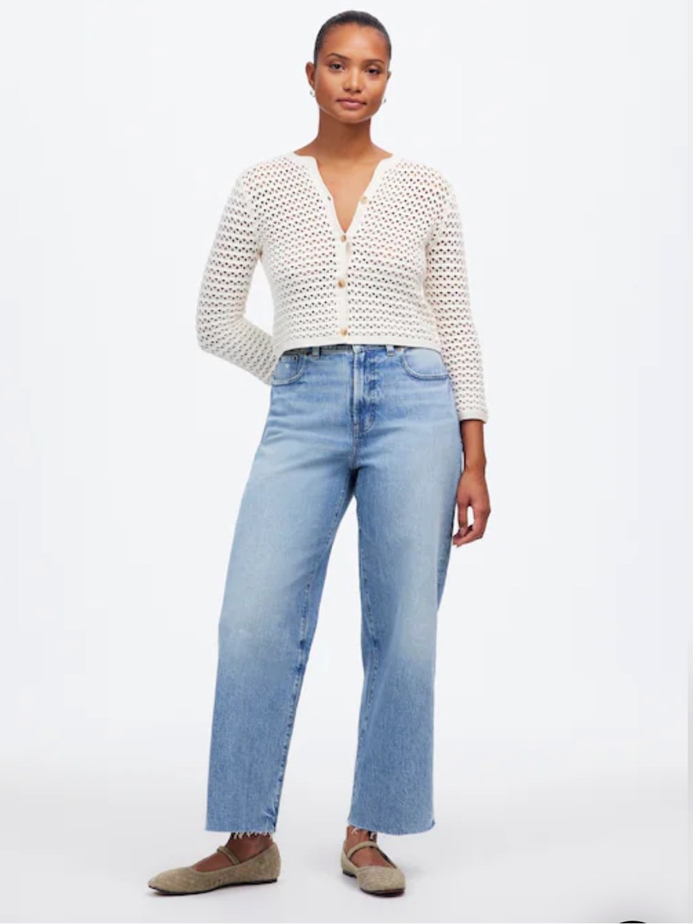 Madewell The Tall Curvy Perfect Vintage Wide-Leg Crop Jean 28 T Hallstead Wash